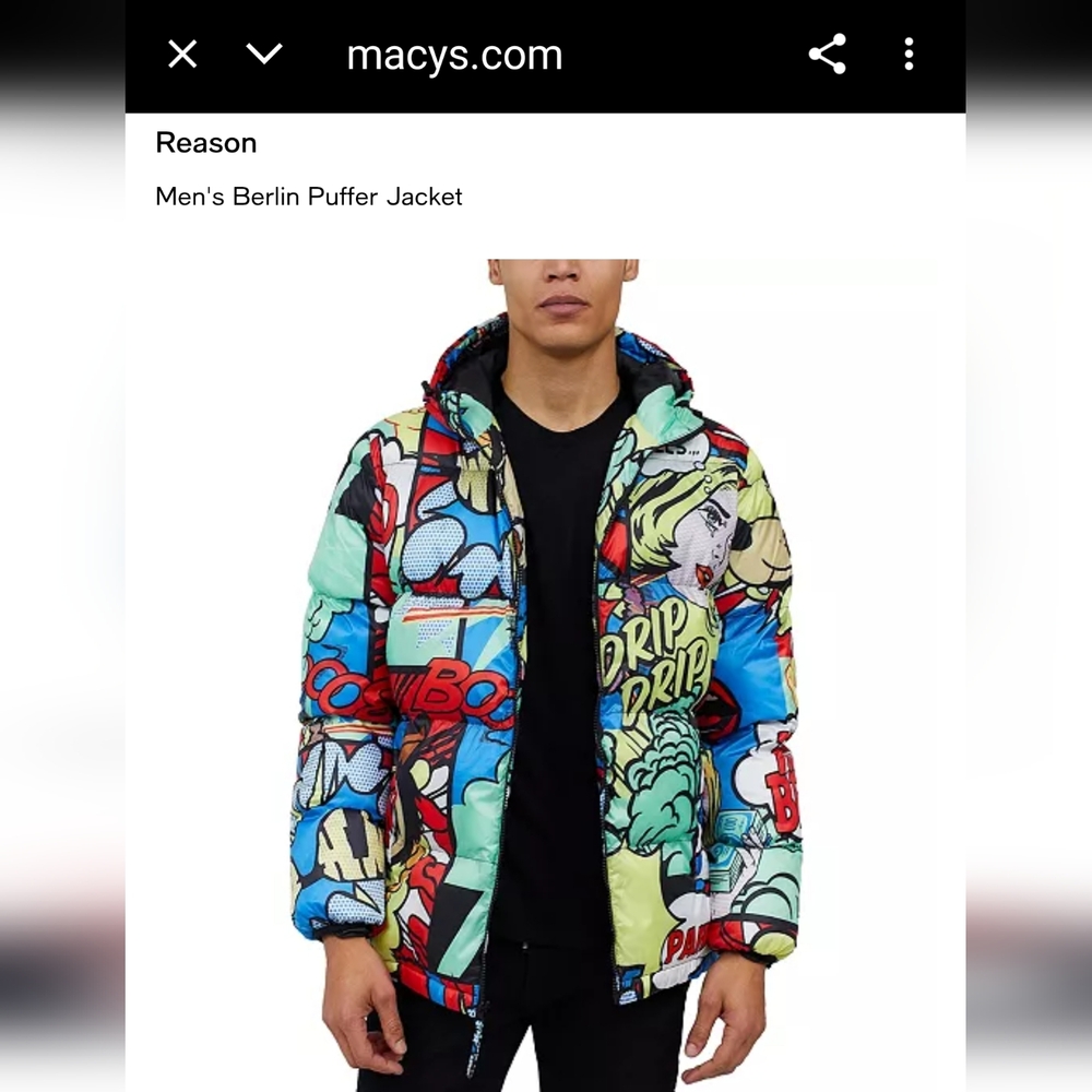 Reason Berlin Comic Puffer Jacket